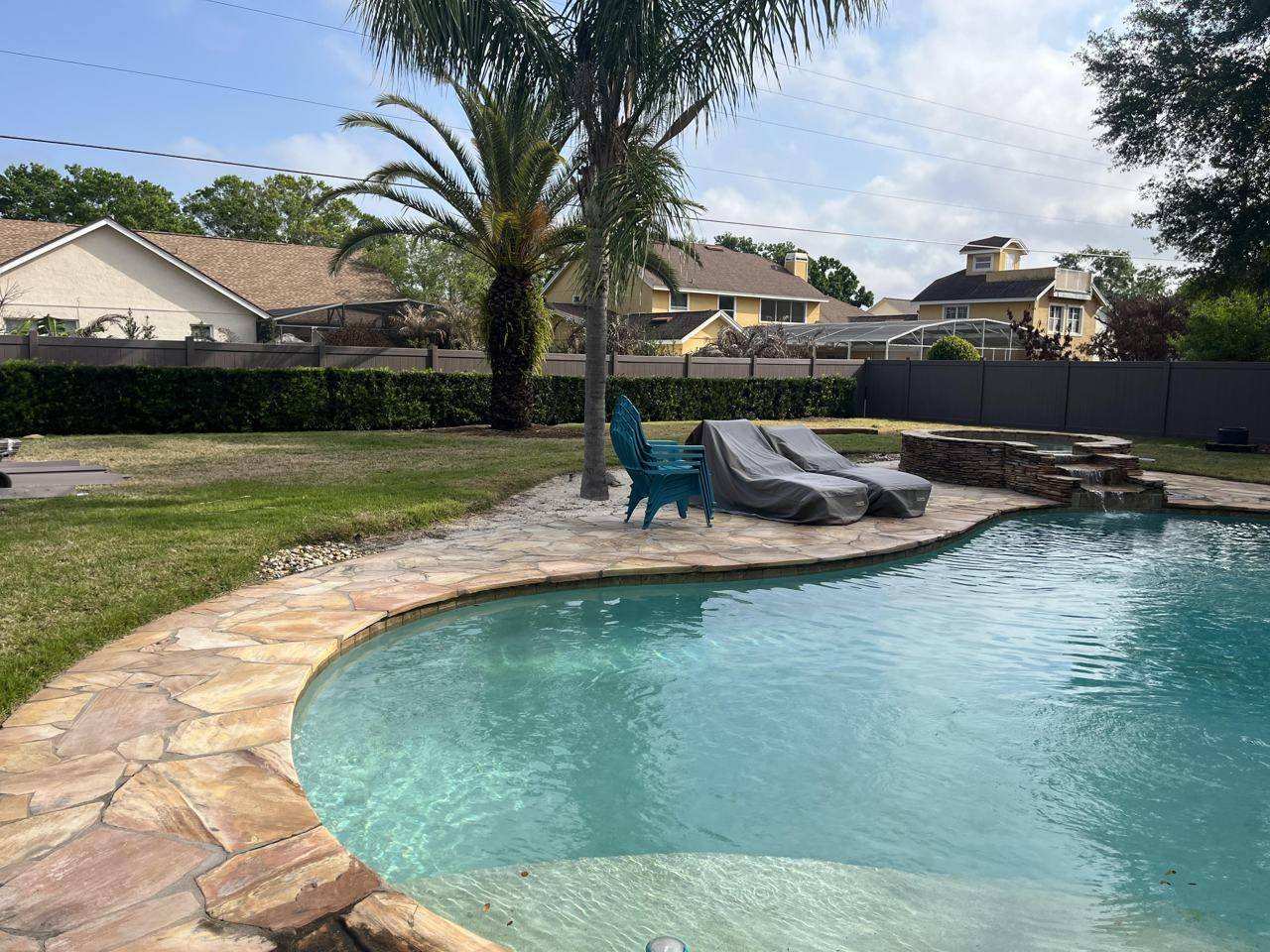 Backyard swimming pool in Central Florida